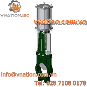 bidirectional valve / knife gate / pneumatic / regulating