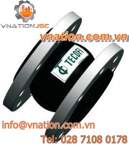 axial pipe expansion joint / rubber / for gas