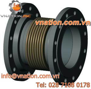 axial pipe expansion joint / metal / construction