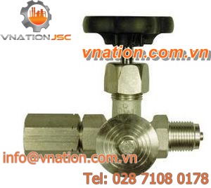 needle valve / manual / shut-off / brass