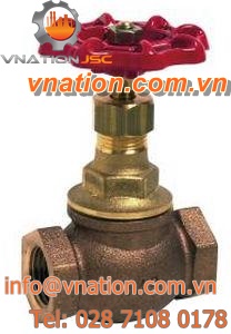 needle valve / manual / shut-off / bronze