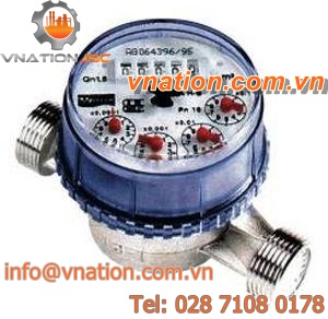 water counter / positive displacement / dry dial / single-jet vane wheel