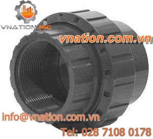 threaded fitting / straight / plastic / 3-piece