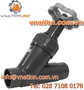 manual valve / for solvents / angle seat / in plastic