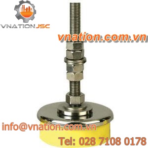 machine foot / adjustable / anti-vibration / elastomer