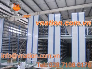 industrial mezzanine with racking system