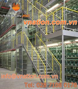 multi-tier industrial mezzanine / for pallets