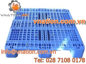 plastic pallet / ISO / for the food industry / for pharmaceutical applications