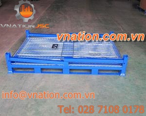 steel pallet box / storage / wire mesh / folding