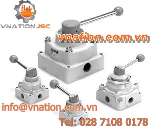 rotary pneumatic directional control valve / manual / compact