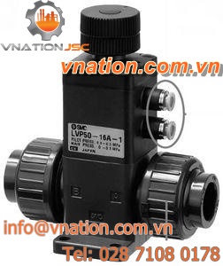 diaphragm solenoid valve / for aggressive media / 2-way / pneumatic