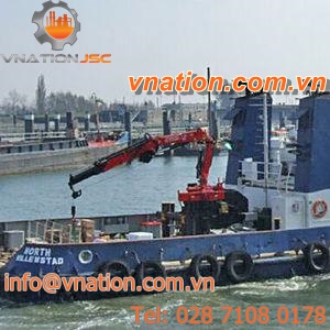 mobile crane / swing-arm / for marine applications / loading