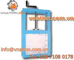 sliding gate valve / shut-off / steel / air-operated