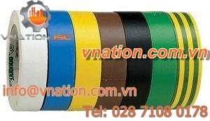 single-sided adhesive tape / PVC / insulating / for electronic material