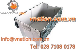 plastic pallet box / handling / for bulk materials / stackable
