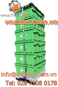 plastic pallet / Euro / handling / with lid
