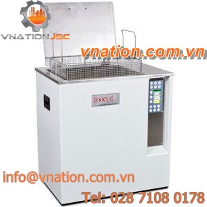 ultrasonic cleaning tank / rinsing / stainless steel / vertical