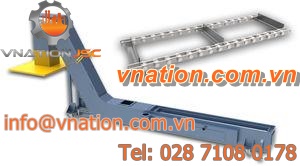 belt conveyor / chip / curved / discharge