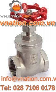 gate valve / manual / stainless steel