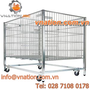 plastic crate / protection / stacking / wire mesh