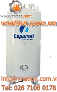 compressed air tank / metal / vertical