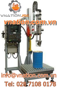 drum filler / vertical / gravity / for viscous liquids