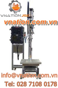drum filler / semi-automatic / gravity / for viscous liquids
