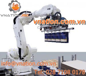 high level infeed palletizer / pail / automatic