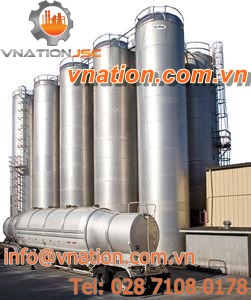 welded silo / for plastic pellets / aluminum / for the plastics industry