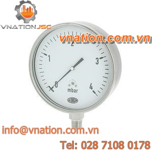 capsule pressure gauge / analog / for gas / stainless steel