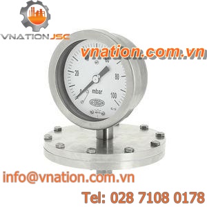 diaphragm pressure gauge / analog / ATEX / for gas