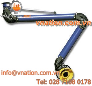 ceiling-mount extraction arm / fixed / flexible / for welding fumes