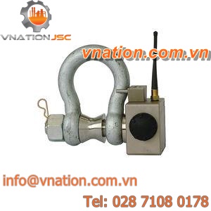 stainless steel lifting shackle / with charging cell