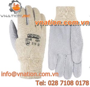 handling gloves / mechanical protection / full-grain leather
