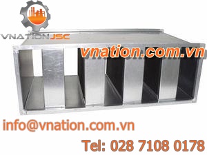 ventilation silencer / for compressed air / metal