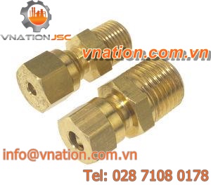 compression fitting / straight / brass / for temperature sensors
