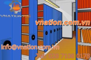 mobile shelving / document / compact / electric