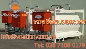 diesel storage tank / stainless steel / horizontal