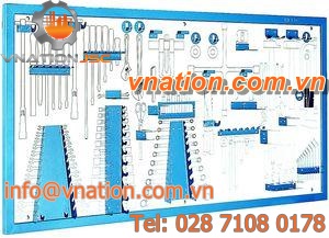 tool holder panel with tool label