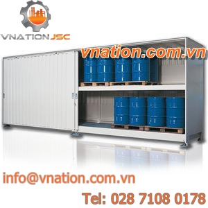 storage intermodal container / with roller shutters / ventilated
