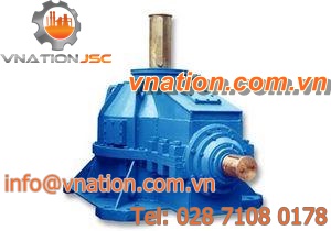 bevel gear reducer / helical / vertical output shaft / for shafts