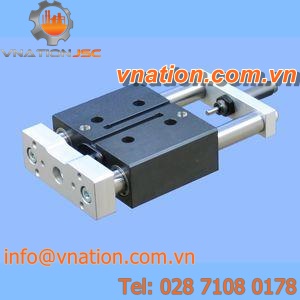 pneumatic cylinder / with guided piston rod / magnetic piston / double-acting