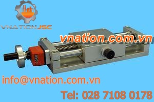 linear positioning table / manual / 1-axis / trapezoidal screw