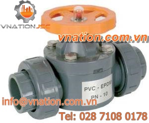 diaphragm valve / manual / control / PVC