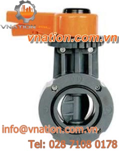 butterfly valve / lever / wafer / PVC