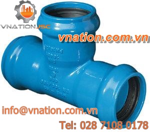 grooved fitting / T / cast iron / with seal
