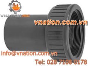 threaded fitting / union / straight / PVC