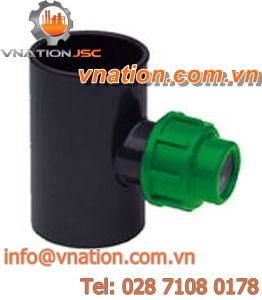 compression fitting / T / PVC / polyethylene