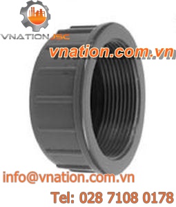 threaded cap / round / PVC