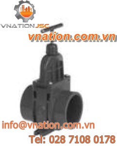 sliding gate valve / manual / shut-off / PVC